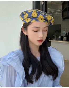 FREE SHIPPING EMBROIDER FLORA BERET