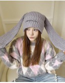             Free Shipping Knitted Long Rabbit Ear Hat