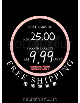 FREE SHIPPING 71 DESIGN RHINESTONE EARRING ( ONE ONLY )