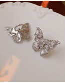             Free Shipping Electroplating Rhinestone Butterfly Earring Clips