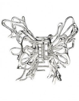     FREE SHIPPING BUTTERFLY CUT-OUT METAL HAIR-CLIPS
