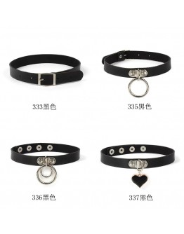   FREE SHIPPING FAUX LEATHER CHOKER NECKLACE