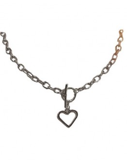 FREE SHIPPING TITANIUM STEEL HEART CHAIN NECKLACE