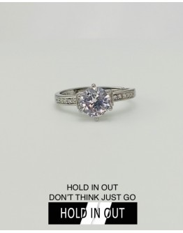 【GS】FREE SHIPPING S925 OPEN-END DIAMONDS RHINESTONE RING WITH BOX