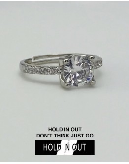 【GS】FREE SHIPPING S925 ONE CARAT RHINESTONE RING WITH BOX