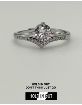 【GS】FREE SHIPPING S925 PRINCESS CROWN RHINESTONE RING WITH BOX