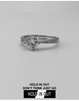 【GS】FREE SHIPPING CLASSIC S925 OPEN-END RHINESTONE RING WITH BOX