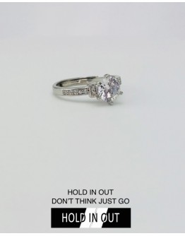 【GS】FREE SHIPPING S925 OPEN-END DIAMONDS RHINESTONE RING WITH BOX