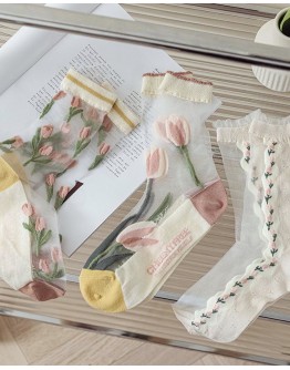         Free Shipping Tulip Grenadine 3 Pairs Socks