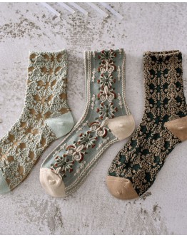         Free Shipping Medieval Classical Cotton 5 Pairs Socks
