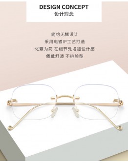         【READY STOCK】FREE SHIPPING RIMLESS READER GLASSES