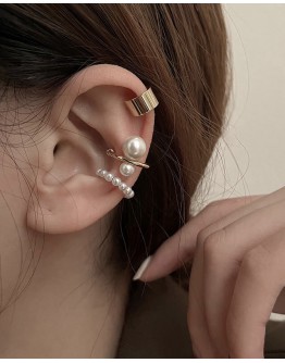    【READY STOCK】 Free Shipping Faux Pearl Metal 3 In Set Earrings