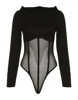           【READY STOCK】Free Shipping Hoodie Long-Sleeved Body-Suit Tops