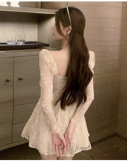     【READY STOCK】FREE SHIPPING A-LINE LACE DRESS