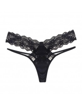      【READY STOCK】Free Shipping Black Lace Low-Waist Briefs