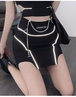         【READY STOCK】Free Shipping Chain Fitted Skirt