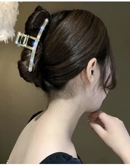         【READY STOCK】Free Shipping Full Faux Gem Rhinestone Gold Hair clips