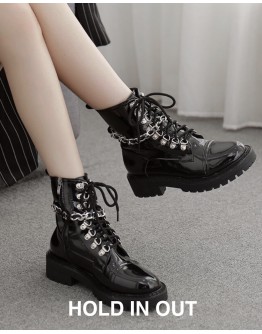 FREE SHIPPING LADIES CHAIN MARTENS BOOTS