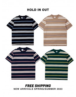              Free Shipping Unisex City Boy Stripe 100% Cotton Tops