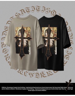              Free Shipping Unisex Hope Print Loose 100% Cotton Tops