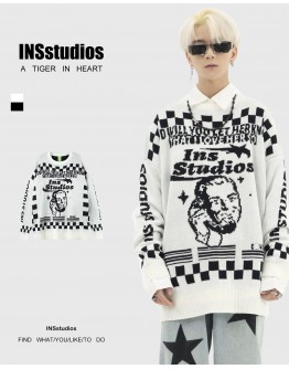   FREE SHIPPING UNISEX INS STUDIOS KNITTED SWEATER