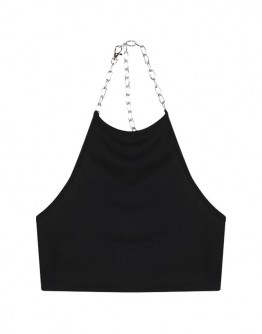        FREE SHIPPING BACKLESS CHAIN TOPS / STRIPE FITTED SKIRT 