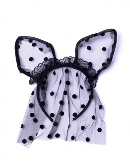                                                          【Preorder】Wane Point Black Rabbit Ear Style Hairband