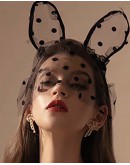                                                          【Preorder】Wane Point Black Rabbit Ear Style Hairband