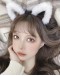                                                          【Preorder】White Velvet Hairband + White Lace Eyepatch Set