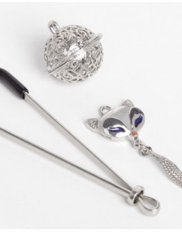                                                          【Preorder】Metal Bell Fox Patterned Accessories