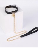                                                          【Preorder】Metal Gold Bell Faux Leather Chain
