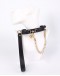                                                          【Preorder】Metal Gold Bell Faux Leather Chain
