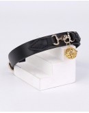                                                          【Preorder】Metal Gold Bell Faux Leather Chain