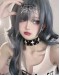                                                          【Preorder】Cross Faux Leather Choker Necklace