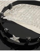                                                          【Preorder】Y2K Faux Leather White Star Choker
