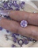                                                          【Preorder】Rose Rhinestone 6mm/ 8mm Titanium Earrings