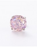                                                          【Preorder】Rose Rhinestone 6mm/ 8mm Titanium Earrings