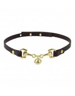                                                          【Preorder】Mini Bell Faux Leather Necklace