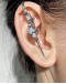                                                          【Preorder】Silvery Star Electroplate Single Earring