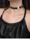                                                          【Preorder】Y2K Faux Leather White Star Choker