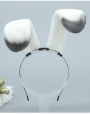                                                          【Preorder】Velvet Rabbit White-Grey Hairband