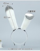                                                          【Preorder】Velvet Rabbit White-Grey Hairband