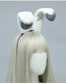                                                          【Preorder】Velvet Rabbit White-Grey Hairband