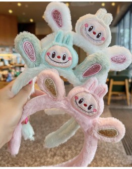                                                          【Preorder】Labubu Patterned Rabbit Hairbands