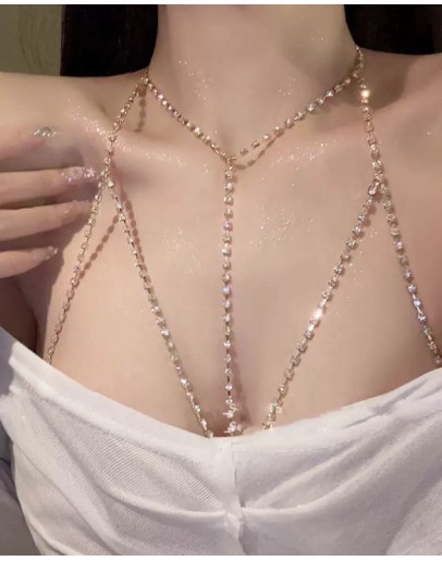                                                          【Preorder】Electroplated Gold Silvery-Plated Body Necklace