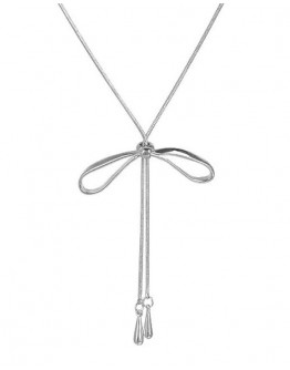                                                          【Preorder】Electroplated Ribbon Adjustable Long-Line Necklace