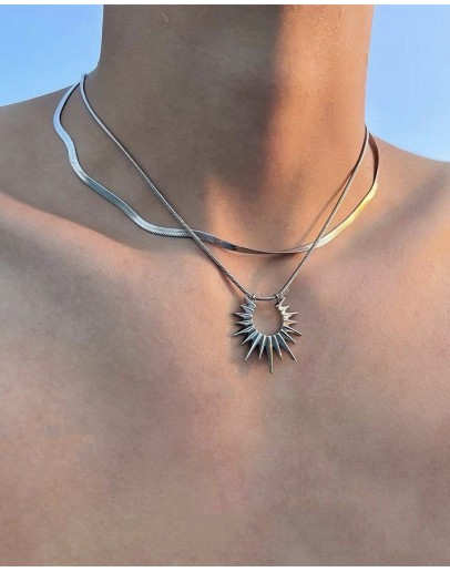                                                          【Preorder】Unisex Electroplated Metal 12 Style Necklace