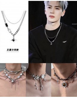                                                          【Preorder】Unisex Electroplated Metal 12 Style Necklace