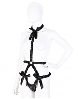                                                          【Preorder】Ribbon Halter-Neck Body-Suit Acc