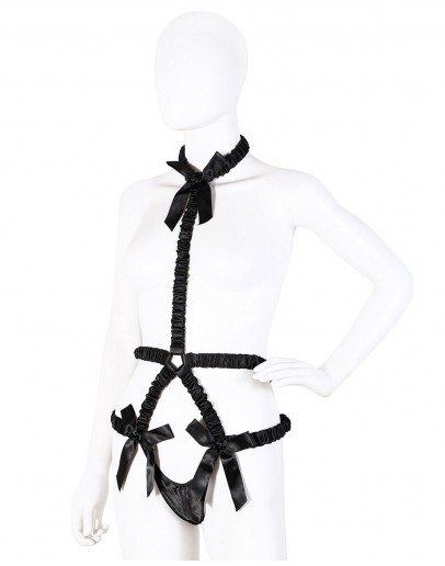                                                         【Preorder】Ribbon Halter-Neck Body-Suit Acc